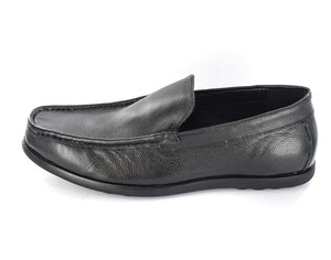 MEN'S BLACK DRIVING LEATHER SLIP ON SHOES