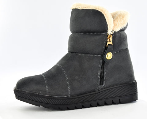 Ladies Winter Courchevel Comfy Snug Ankle Boots