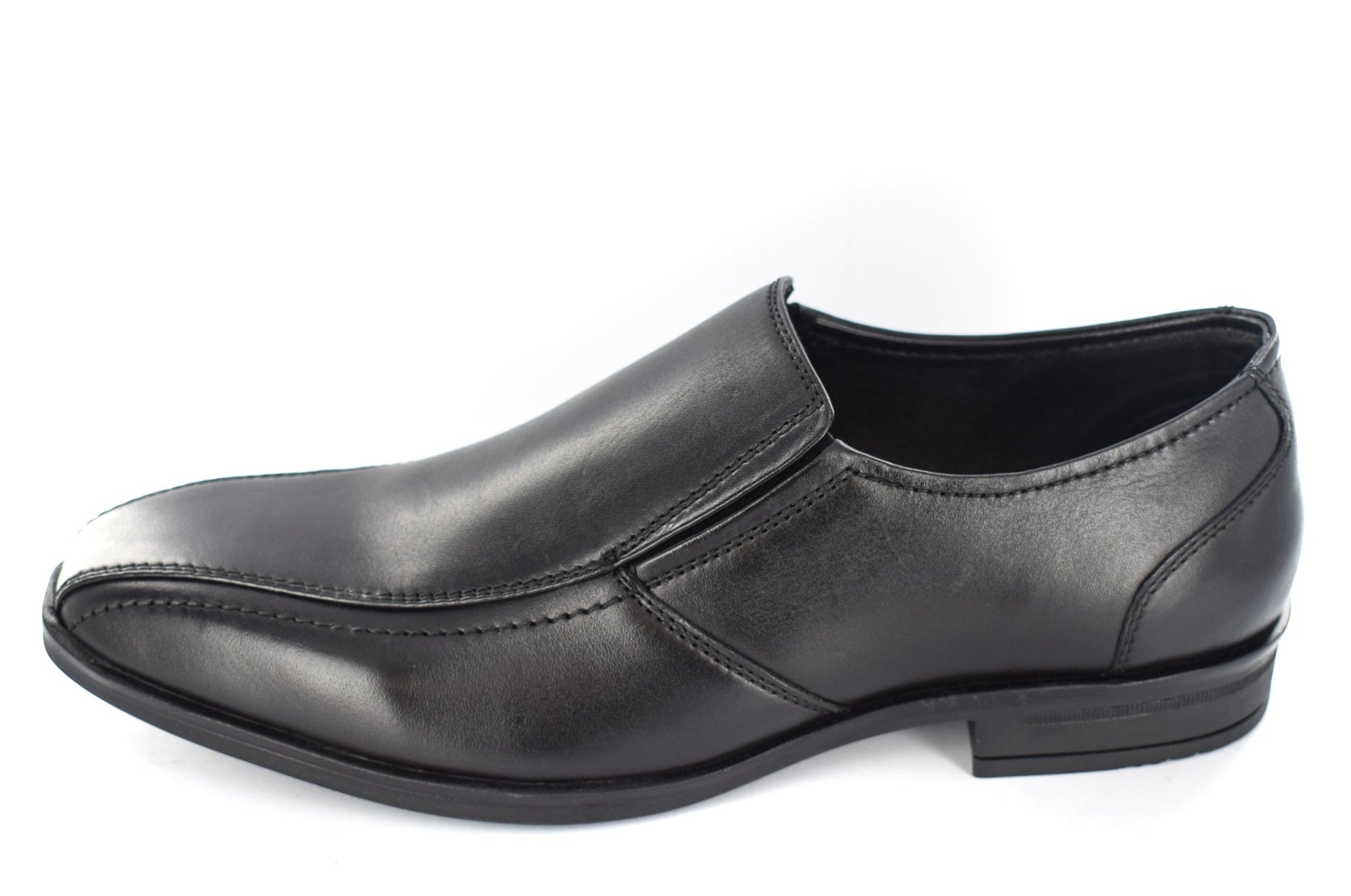 Mens Black Genuine Leather Casual/Formal Slip On Shoes