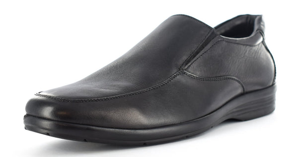 Mens Black Genuine Leather Casual/Formal Slip On Shoes