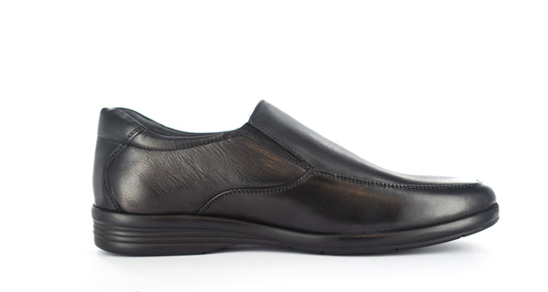 Mens Black Genuine Leather Casual/Formal Slip On Shoes