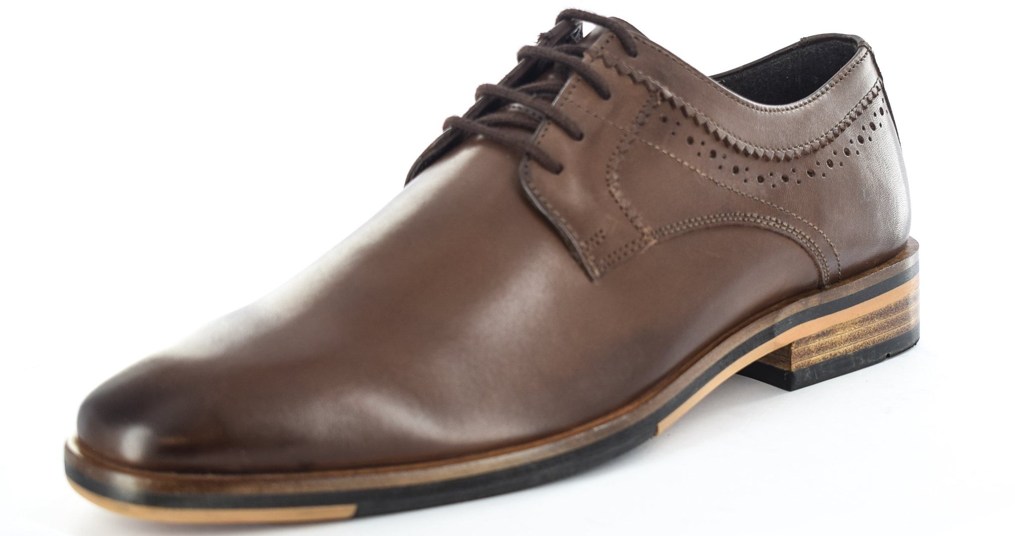 Mens Orignal Leather Formal Laceup Shoes Brown