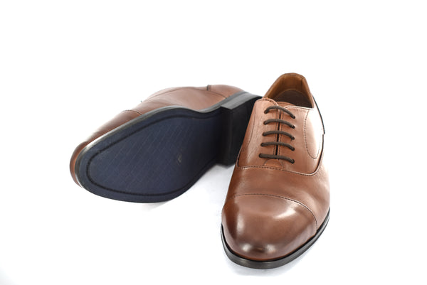 MENS FORMAL TOE CAP STITCH DETAIL LEATHER FORMAL /CASUAL SHOES