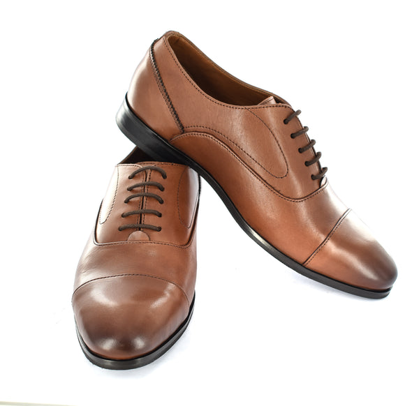 MENS FORMAL TOE CAP STITCH DETAIL LEATHER FORMAL /CASUAL SHOES