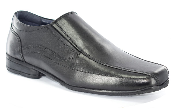 BOYS LEATHER UPPER TWIN GUSSET SLIP ON SCHOOL/SMART SHOES UK SIZE 1-6