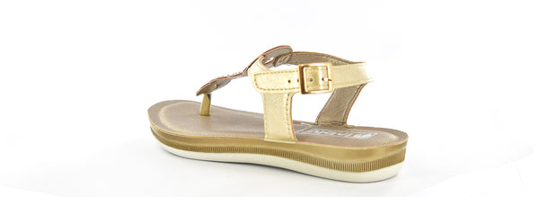 LADIES PLATINUM LIGHT WEIGHT EMBELLISHED TOE POST SUMMER SANDALS