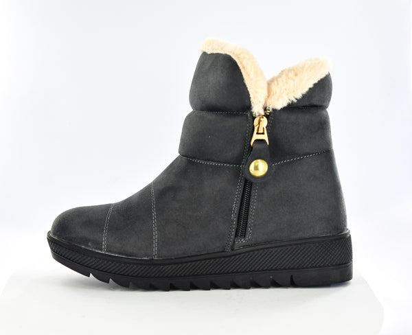 Ladies Winter Courchevel Comfy Snug Ankle Boots