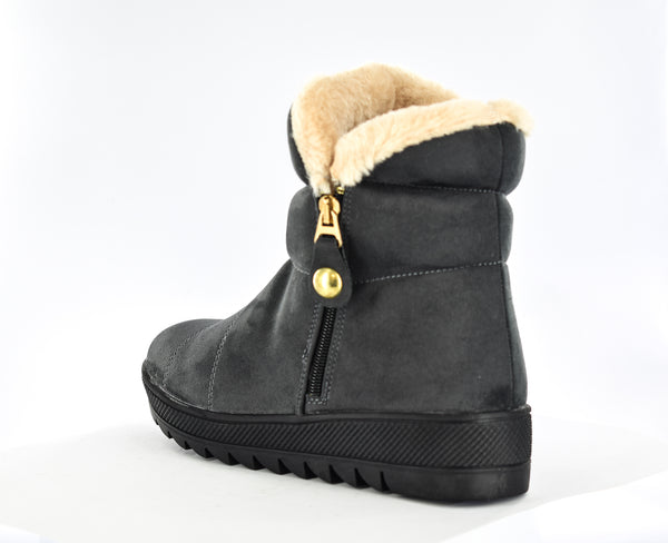 Ladies Winter Courchevel Comfy Snug Ankle Boots