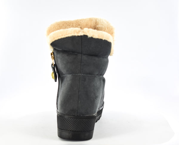 Ladies Winter Courchevel Comfy Snug Ankle Boots