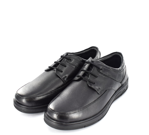 MEN'S BLACK LACEUP GENUINE LEATHER FORMAL/CASUAL SHOES