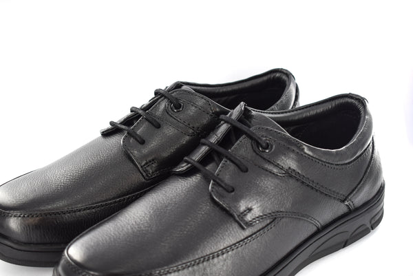 MEN'S BLACK LACEUP GENUINE LEATHER FORMAL/CASUAL SHOES