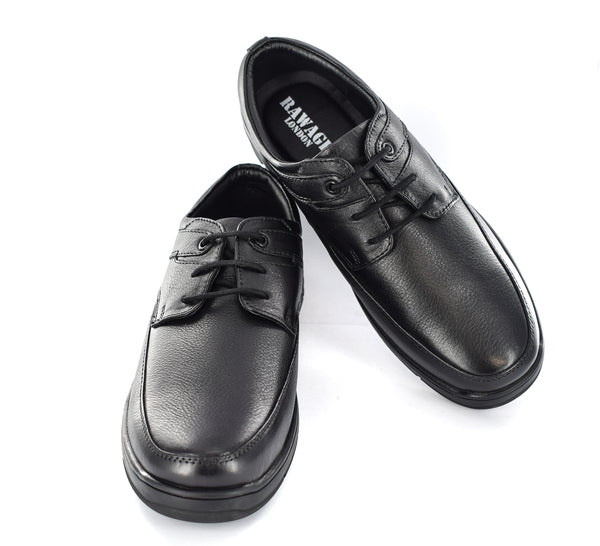 MEN'S BLACK LACEUP GENUINE LEATHER FORMAL/CASUAL SHOES