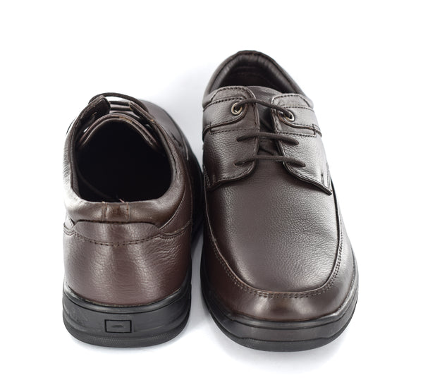 MEN'S BROWN LACEUP GENUINE LEATHER FORMAL/CASUAL SHOES