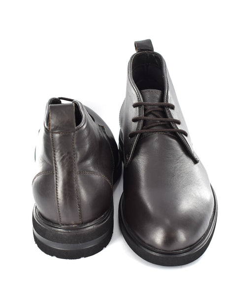 MEN'S BLACK LACEUP GENUINE LEATHER CHUKKA/DESERT BOOTS