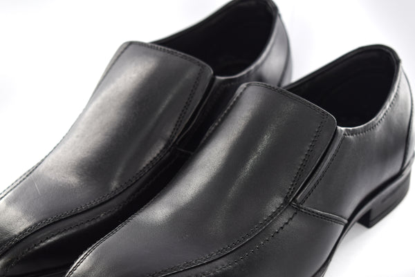 Mens Black Genuine Leather Casual/Formal Slip On Shoes