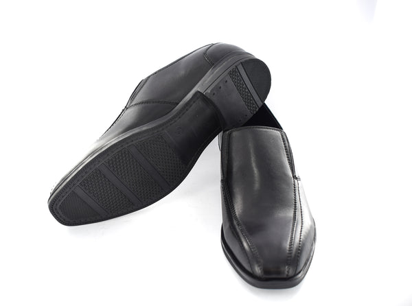 Mens Black Genuine Leather Casual/Formal Slip On Shoes