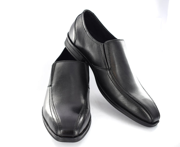 Mens Black Genuine Leather Casual/Formal Slip On Shoes