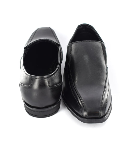 Mens Black Genuine Leather Casual/Formal Slip On Shoes