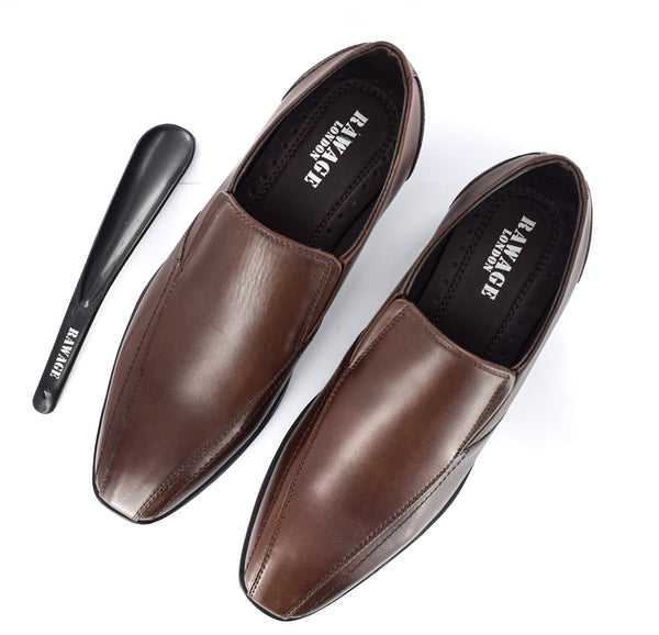 Mens Brown Genuine Leather Casual/Formal Slip On Shoes