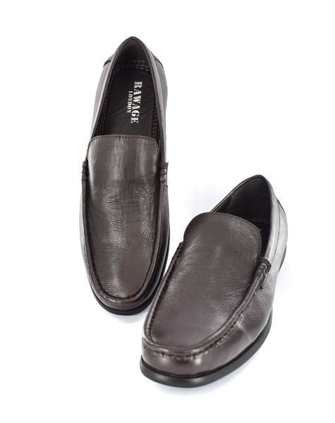 MEN'S BROWN DRIVING LEATHER SLIP ON SHOES