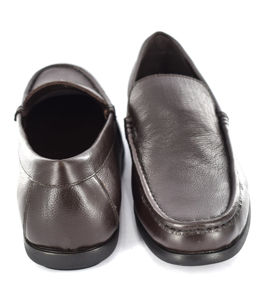 MEN'S BROWN DRIVING LEATHER SLIP ON SHOES