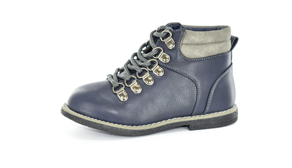 BOYS BLUE 6 EYELET LACE UP CASUAL/FORMAL/PARTY ANKLE BOOTS UK SIZE 8-2