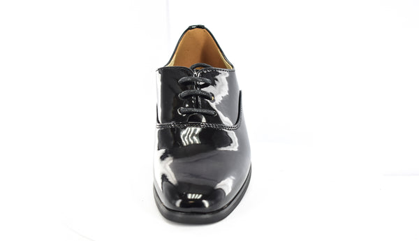 BOYS BLACK PATENT PU FORMAL CASUAL SCHOOL SHOES  UK SIZE 8-5.5