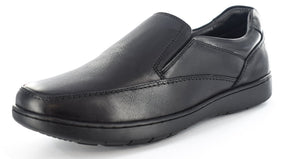 Mens Black Genuine Leather Casual/Formal Slip On Shoes