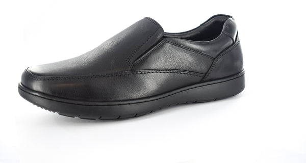 Mens Black Genuine Leather Casual/Formal Slip On Shoes