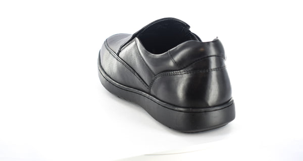 Mens Black Genuine Leather Casual/Formal Slip On Shoes