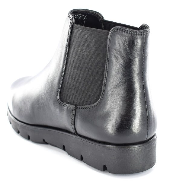 Ladies Black Leather Slip On Chelsea/ Ankle Boots