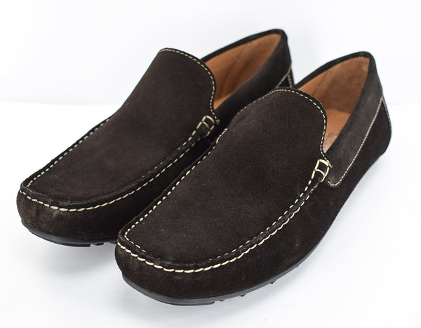 MENS BROWN ORIGINAL SUEDE CASUAL SLIP ON LOAFERS/SHOES/MOCCASIN