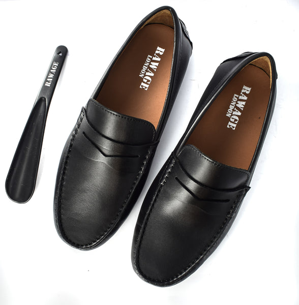 MENS GENUINE LEATHER FORMAL/CASUAL SLIP ON LOAFERS/MOCCASIN