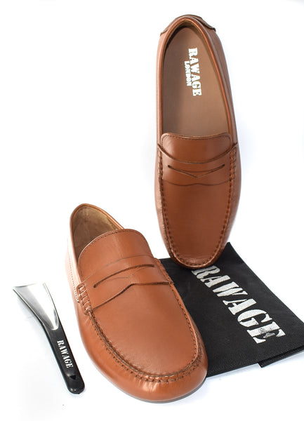 MENS GENUINE LEATHER FORMAL/CASUAL SLIP ON LOAFERS/SHOES