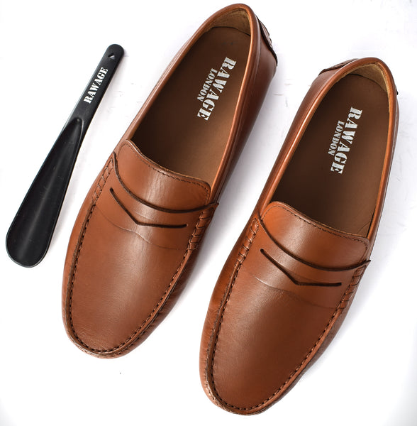 MENS GENUINE LEATHER FORMAL/CASUAL SLIP ON LOAFERS/SHOES