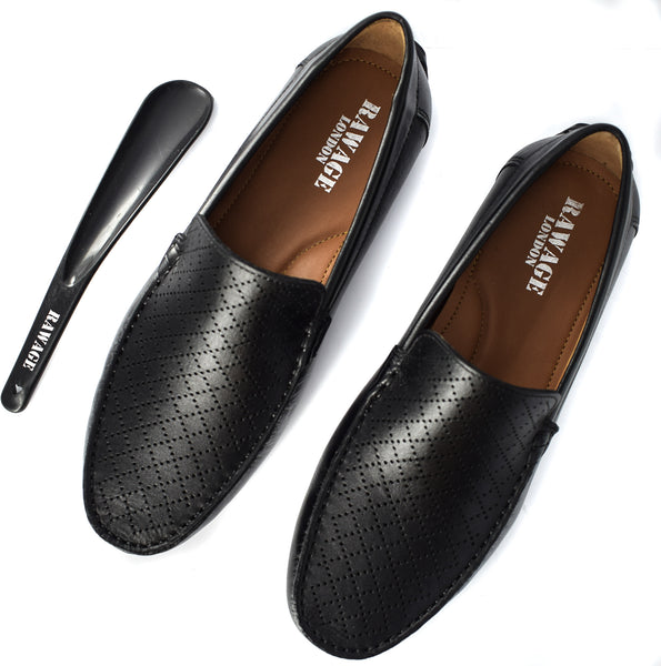 MENS LEATHER FORMAL/CASUAL SLIP ON LOAFERS/SHOES