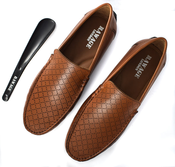 MENS LEATHER FORMAL/CASUAL SLIP ON LOAFERS/SHOES