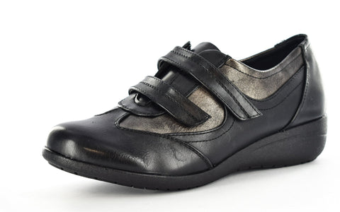 Women/Ladies Black/pewter Double strap Casual Shoes