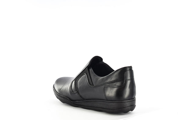 Ladies Black Leather Formal / Casual Twin Gusset Shoes