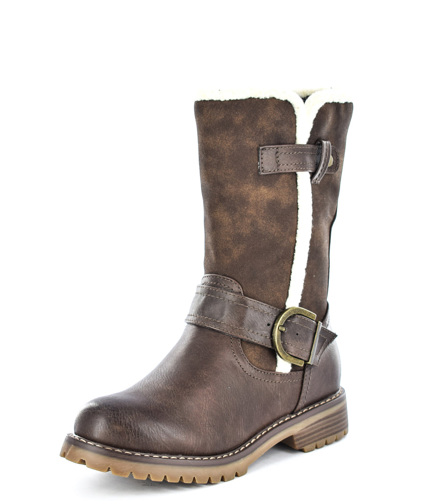 Ladies buckle sales biker boots