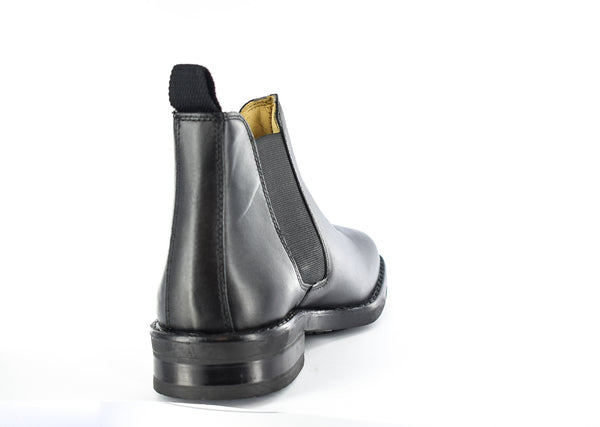 Mens Black Genuine Leather Chelsea Boots