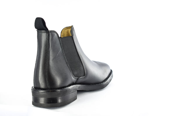 Mens Black Genuine Leather Chelsea Boots