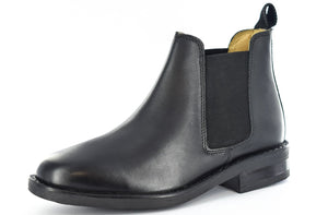 Mens Black Genuine Leather Chelsea Boots