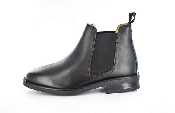 Mens Black Genuine Leather Chelsea Boots