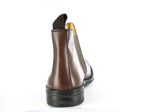 Mens Brown Genuine Leather Chelsea Boots