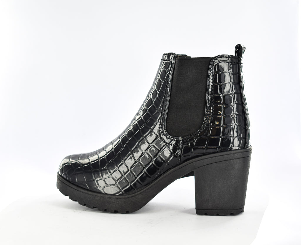 Faux croc online booties