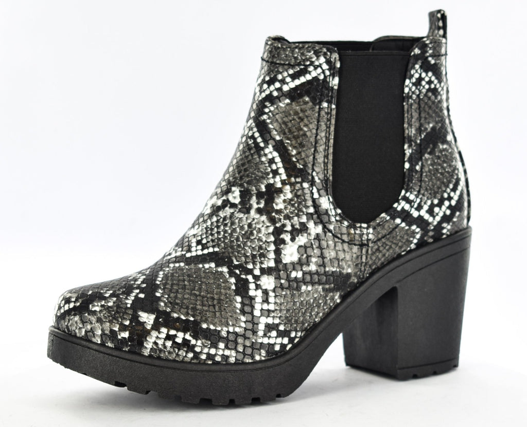 Faux snakeskin hotsell ankle booties