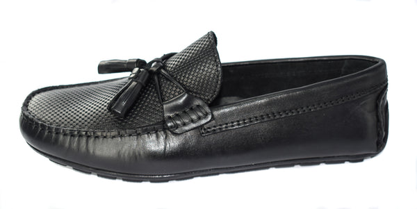 MENS LEATHER FORMAL/CASUAL SLIP ON TASSELED LOAFERS