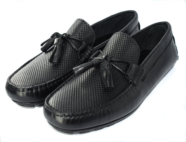 MENS LEATHER FORMAL/CASUAL SLIP ON TASSELED LOAFERS