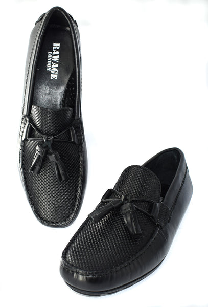 MENS LEATHER FORMAL/CASUAL SLIP ON TASSELED LOAFERS